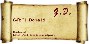 Gál Donald névjegykártya