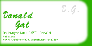 donald gal business card